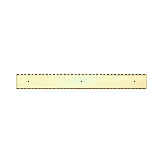 Nero - Tile Insert V Channel Floor Grate 89Mm Outlet Without Outlet And Hole Saw Brushed Gold