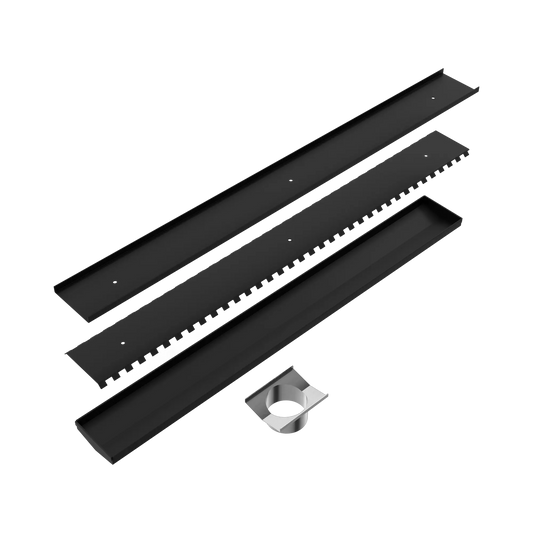 Tile Insert V Channel 900x106mm Floor Grate 90mm Outlet Matte Black