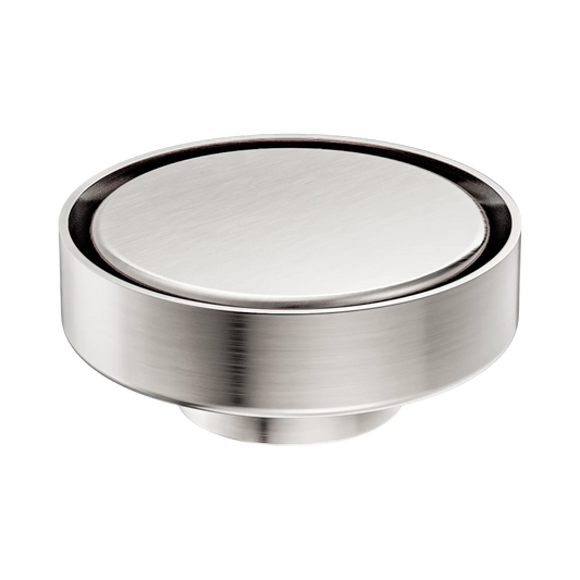 100mm Round Tile Insert Floor Waste 50mm Outlet Brushed Nickel
