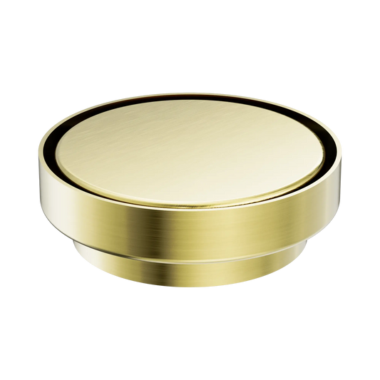 130mm Round Tile Insert Floor Waste 100mm Outlet Brushed Gold
