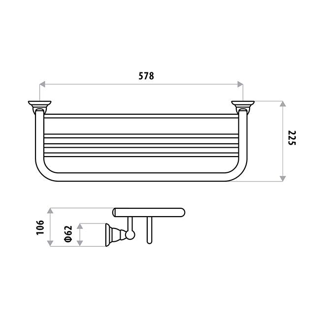 Noosa Towel RACK - Chrome