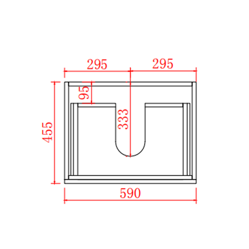 600mm Oak Wall Hung Vanity PVC - Cabinet Only - Oak