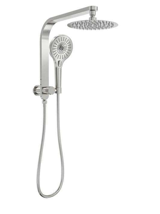 Oceanjet Short Shower Combination with 200mm Round Head - Brushed Nickel