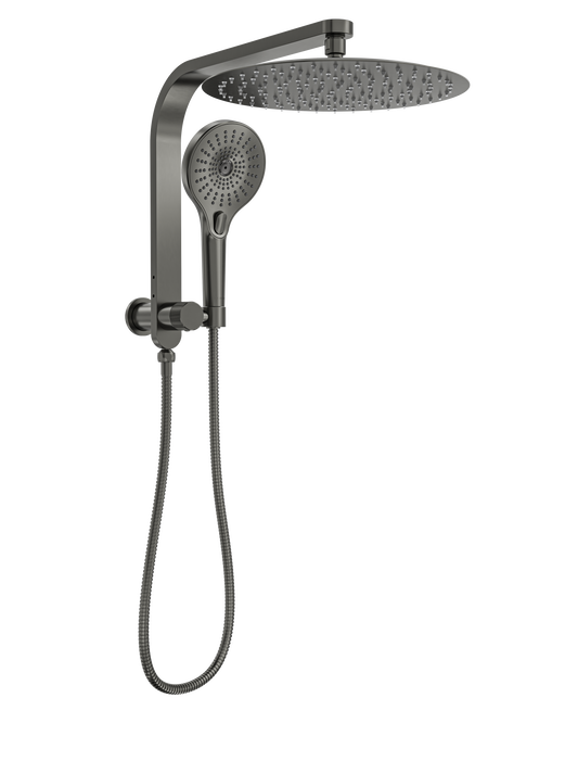 Oceanjet Short Shower Combination with 300mm Round Head - Gunmetal