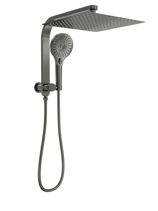 Oceanjet Short Shower Combination with 300mm Square Head - Gunmetal