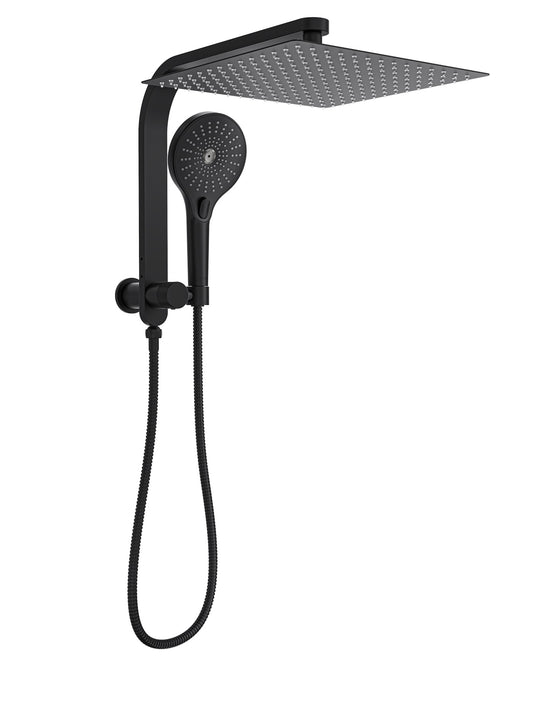 Oceanjet Short Shower Combination with 300mm Square Head - Matte Black