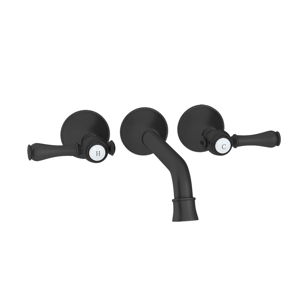 Augustine Wall Basin/Bath Set - Matte Black