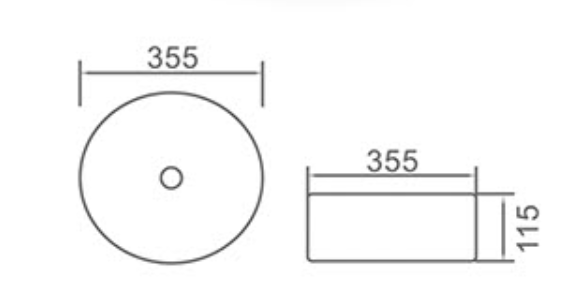 360mmx360mm Above Counter Basin - Silky Silver