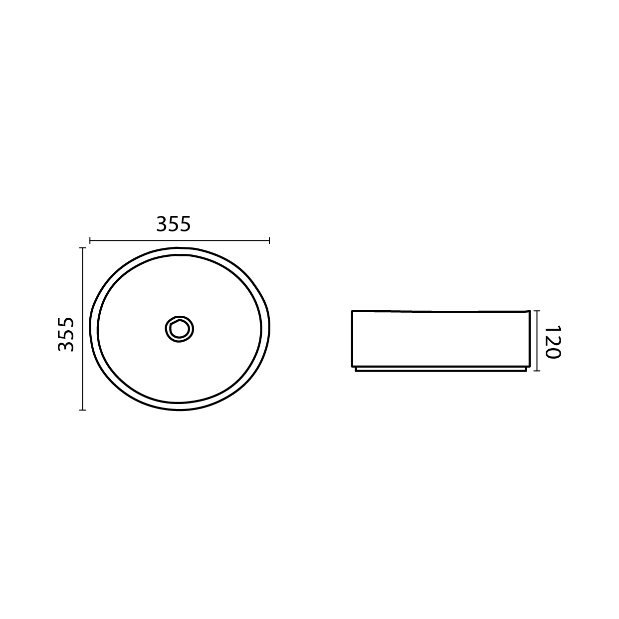 360mmx360mm Above Counter Basin - Matte Pink