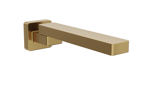Quadra Swivel Wall Bath Spout - Brushed Brass