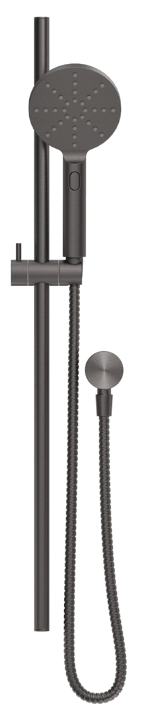 Mica Shower Head on Rail Round - Gunmetal