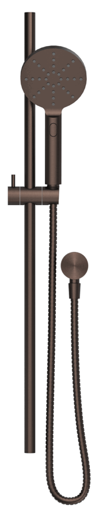 Mica Shower Head on Rail Round - Dusk Bronze