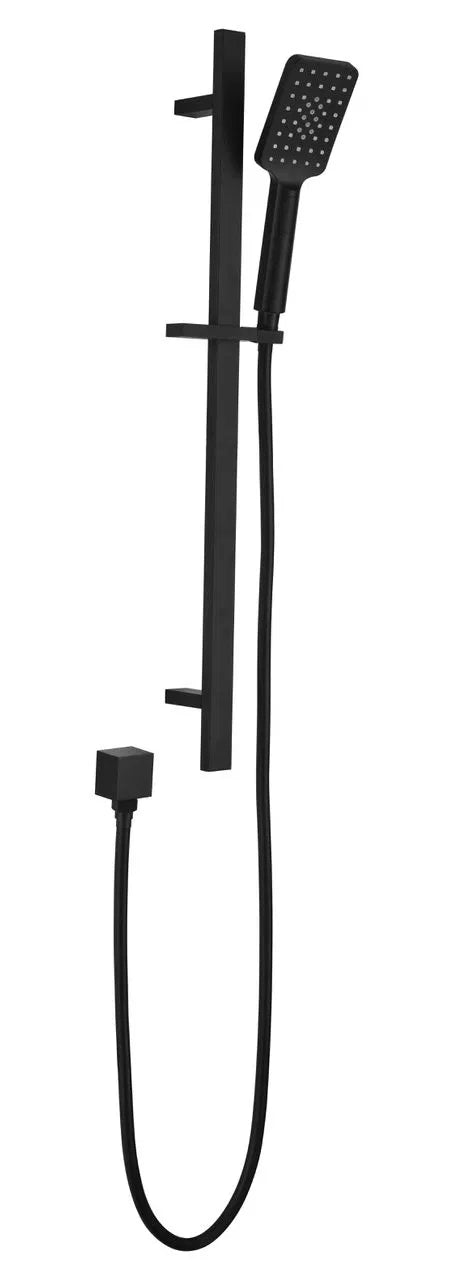 Cresta Shower Head on Rail - 900mm Rail - Black