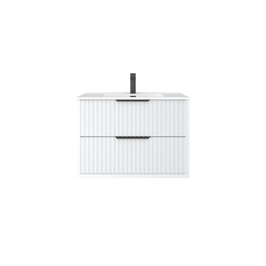 750mm Rome Wall Hung Vanity PVC - Cabinet Only - Matte White
