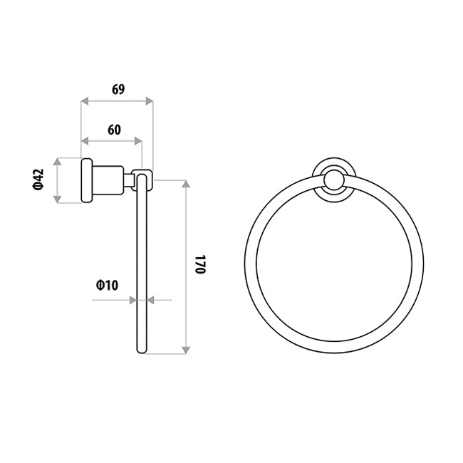 Renovator Towel Ring - Chrome