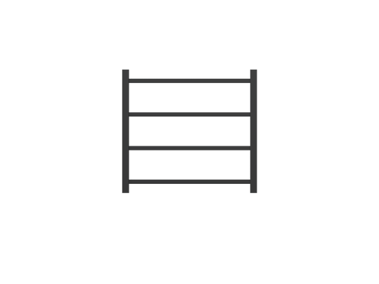 Spirit 4 Bar Heated Towel Rail - Matte Black