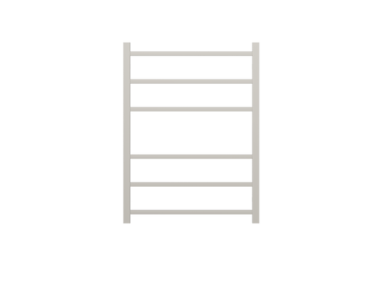 Spirit 6 Bar Heated Towel Rail - Brushed Nickel