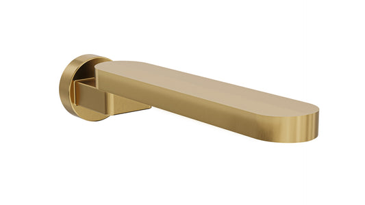 Shenay S2 Swivel Wall Bath Spout - Brushed Brass