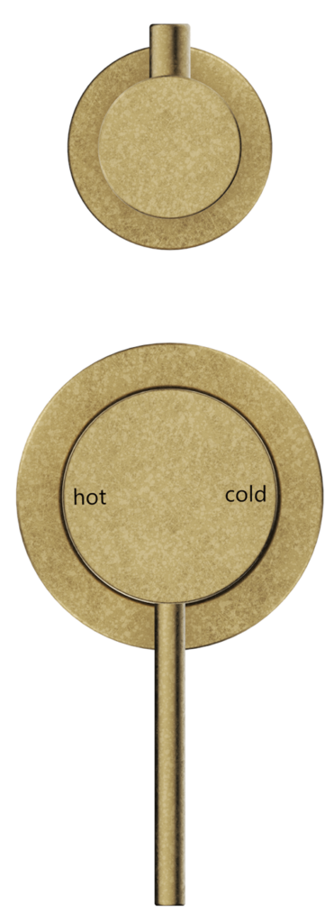 Mica Shower Mixer Diverter - 2P - TRIM KIT - Living Brass