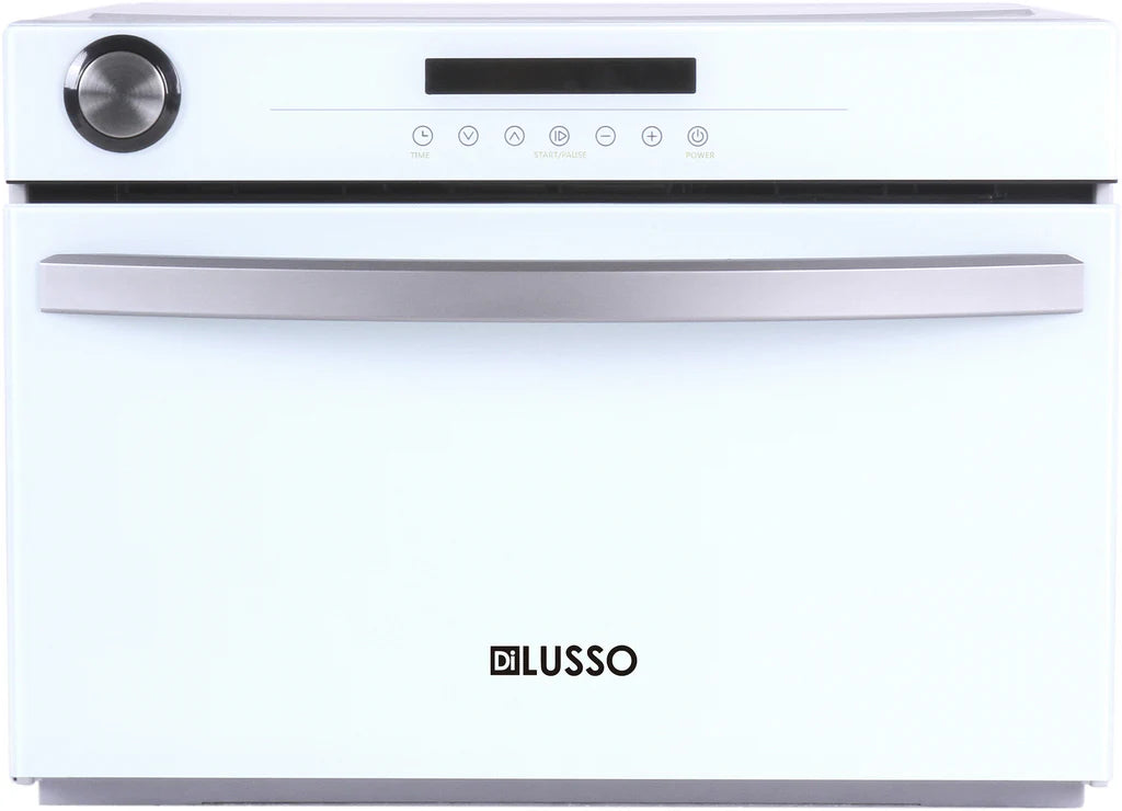 33L Freestanding White Steam Oven - SS interior, accessories, built-in reservoir