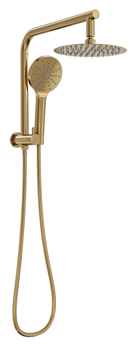Souljet Short Shower Combination with 200mm Head - Brushed Brass