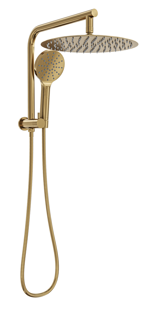 Souljet Short Shower Combination with 300mm Head - Brushed Brass