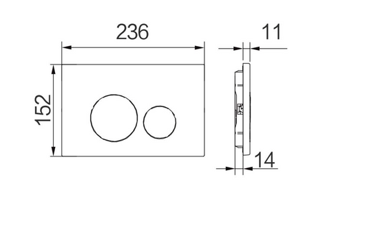 Anchor Stainless Steel Flush Plate - Gunmetal
