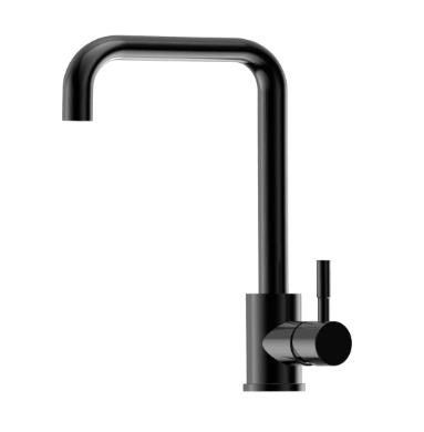 XON Stainless Steel Square Gooseneck XPRESSFIT mixer Matt Black