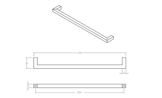 Link Handle 224 cc Chrome