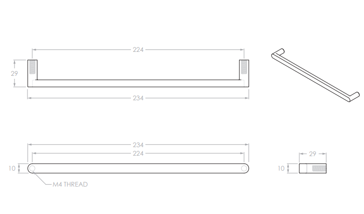 Aura Handle 224 cc Chrome