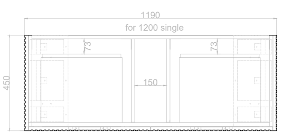 1200mm * White oak * Fluted style * 2 tiers 4 Drawers * Freestanding