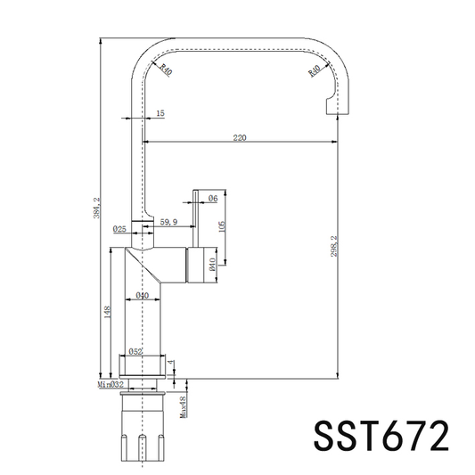 Elle 316 Sink Mixer - Gun Metal