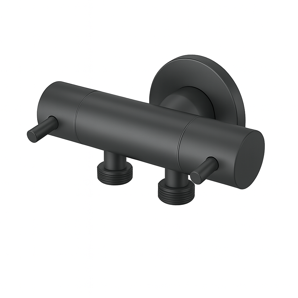 Dual Control Mini Cistern Cock - Gun Metal