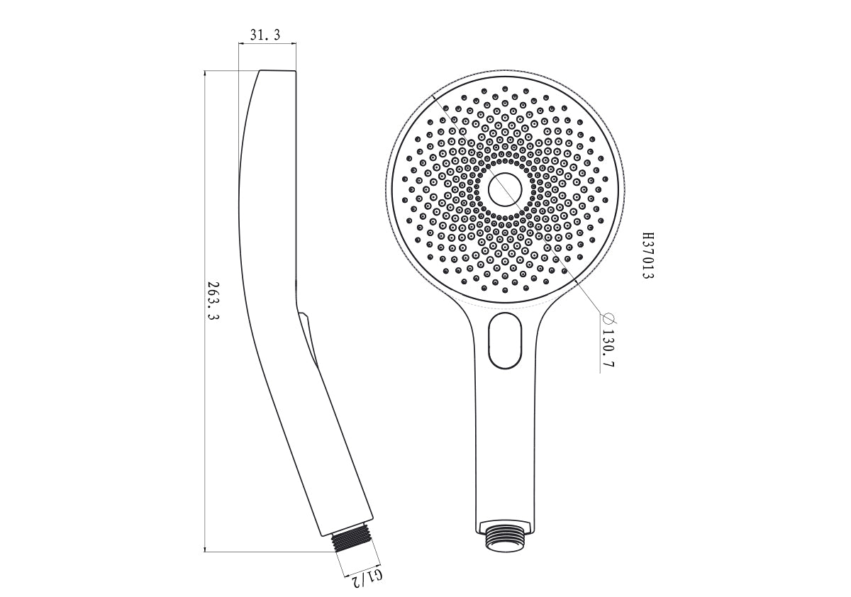 The Gabe Hand Shower - Gun Metal