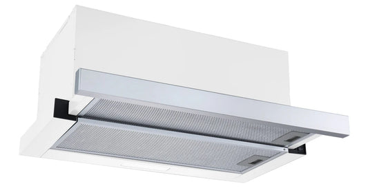 600mm SS Telescopic Rangehood - Ducted Only (43mm Fascia), 220m³/hr, LED lights