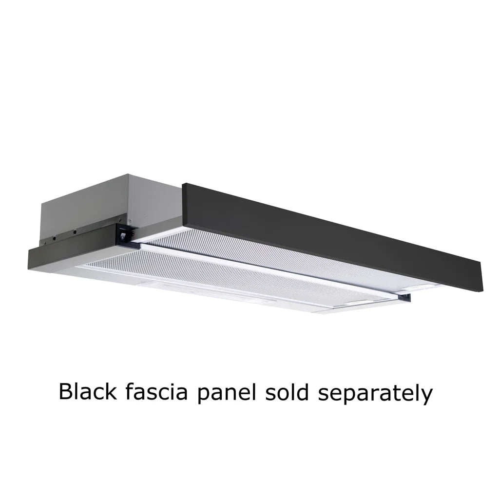900mm SS Telescopic Rangehood - Ducted or Recirculating (72mm Fascia)