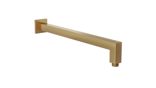 Tiana 400mm Square Wall Shower Arm - Brushed Brass