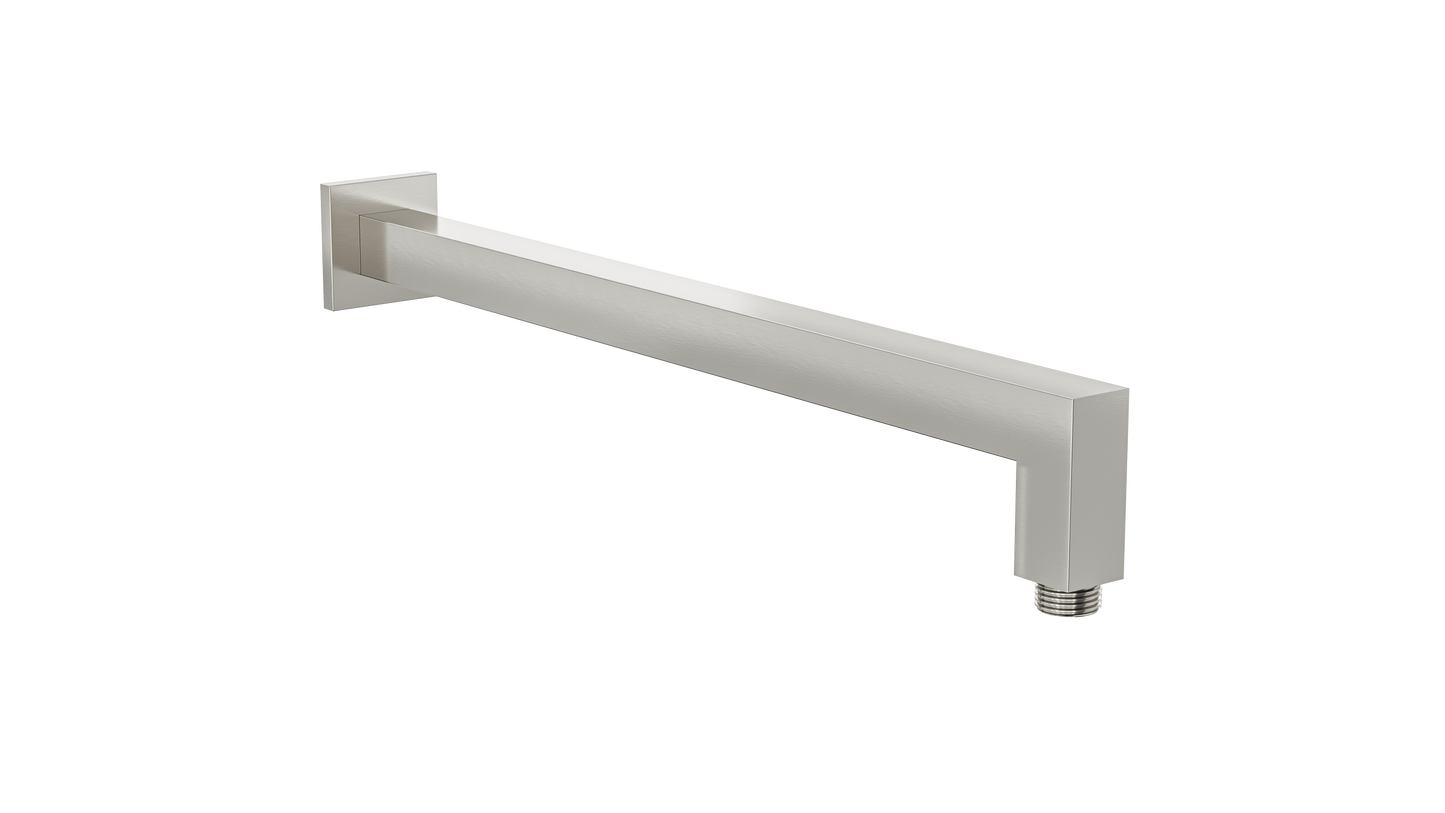 Tiana 400mm Square Wall Shower Arm - Brushed Nickel