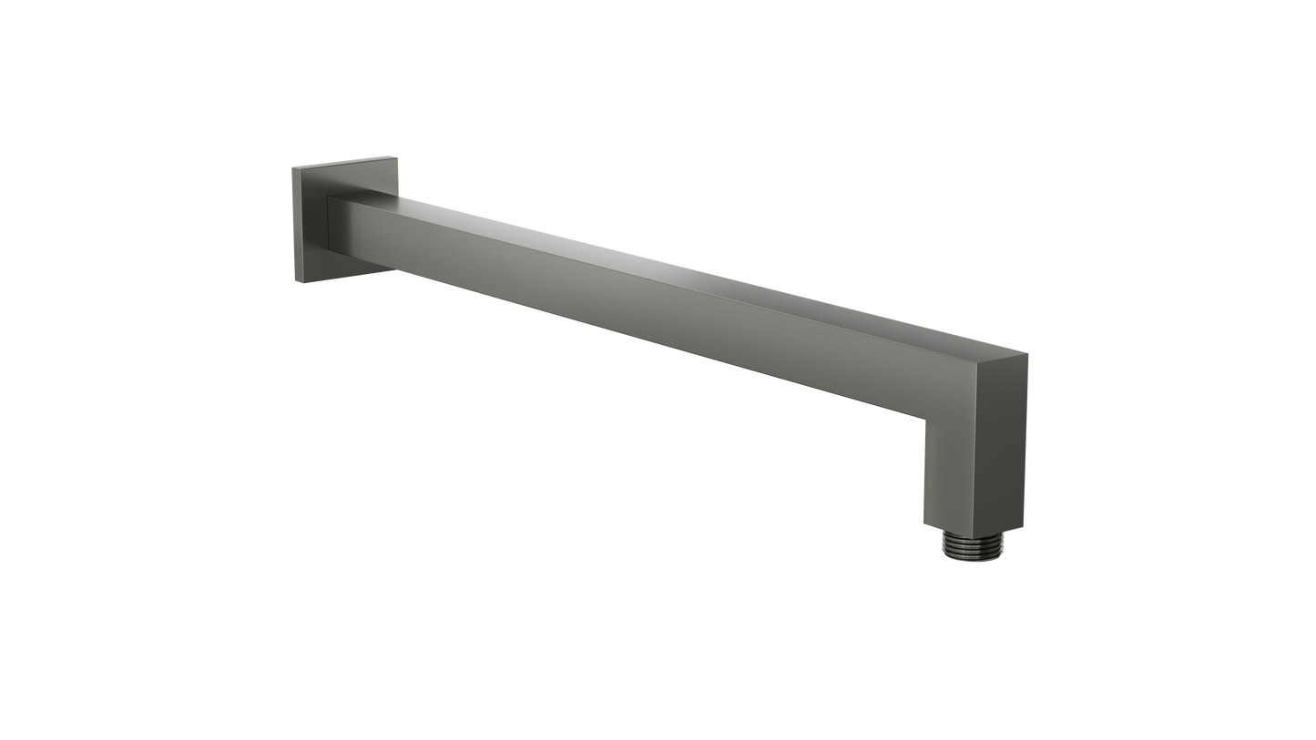 Tiana 400mm Square Wall Shower Arm - Gunmetal