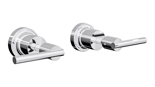 Tre Lever Handle Wall Top Assemblies - Chrome