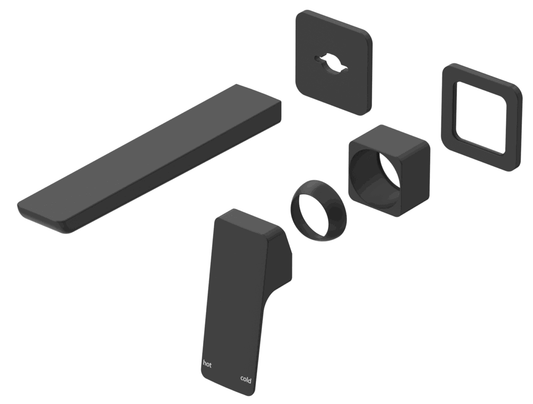 Tiago Wall-Spout Combo - 2P - TRIM KIT - Black