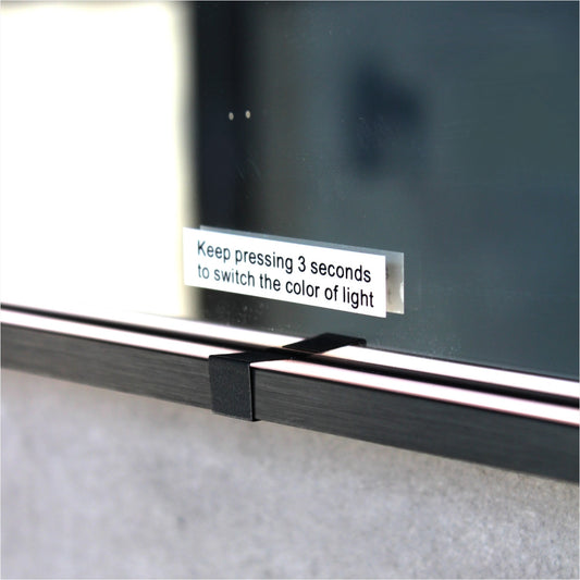 Arch LED Framed Mirror - Gun Metal - 600x900mm