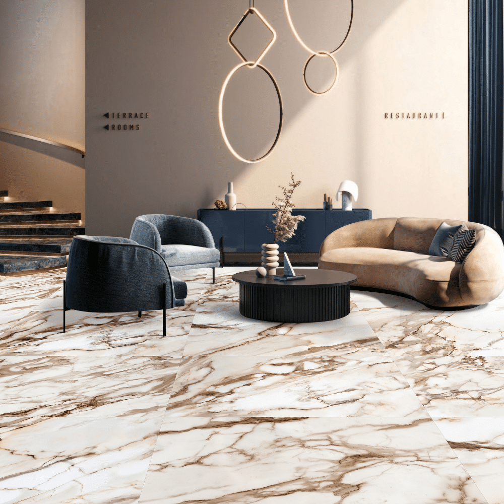CALACATTA GOLD SERIES - CALACATTA POLISHED Finish - 750x1500 | 2.25 SQM / 2 PCS PER BOX