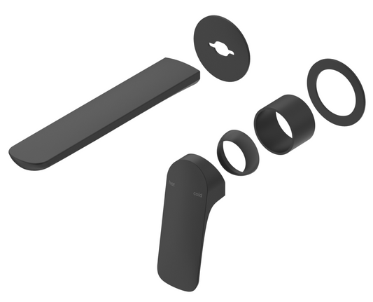 Kaza Wall-Spout Combo - 2P - TRIM KIT - Black