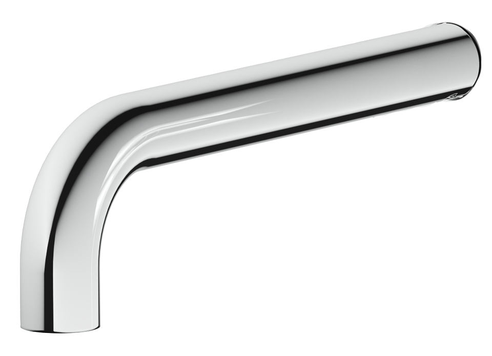 Mica Spout - Curved - 240mm - CHROME