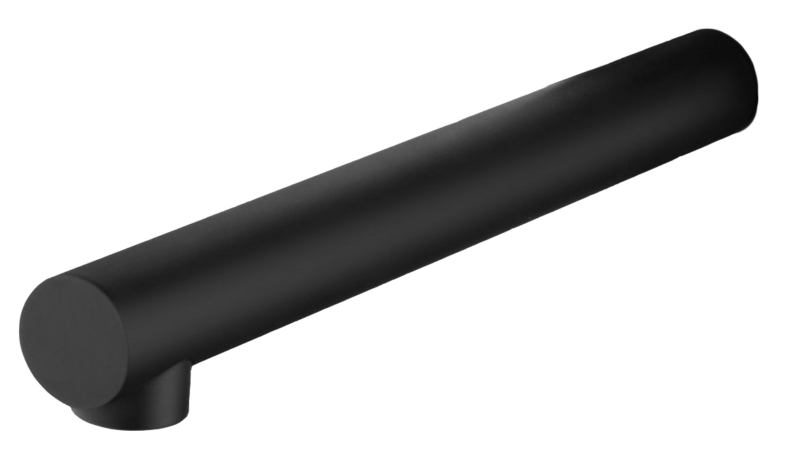 Mica Spout - Straight - 150mm - BLACK