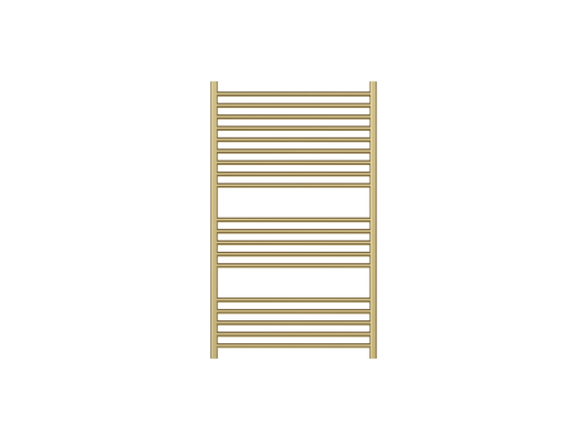 Allegra 19 Bar Wide Heated Towel Rail - Brushed Brass