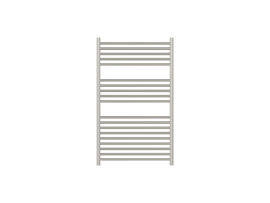 Allegra 19 Bar Wide Heated Towel Rail - Brushed Nickel