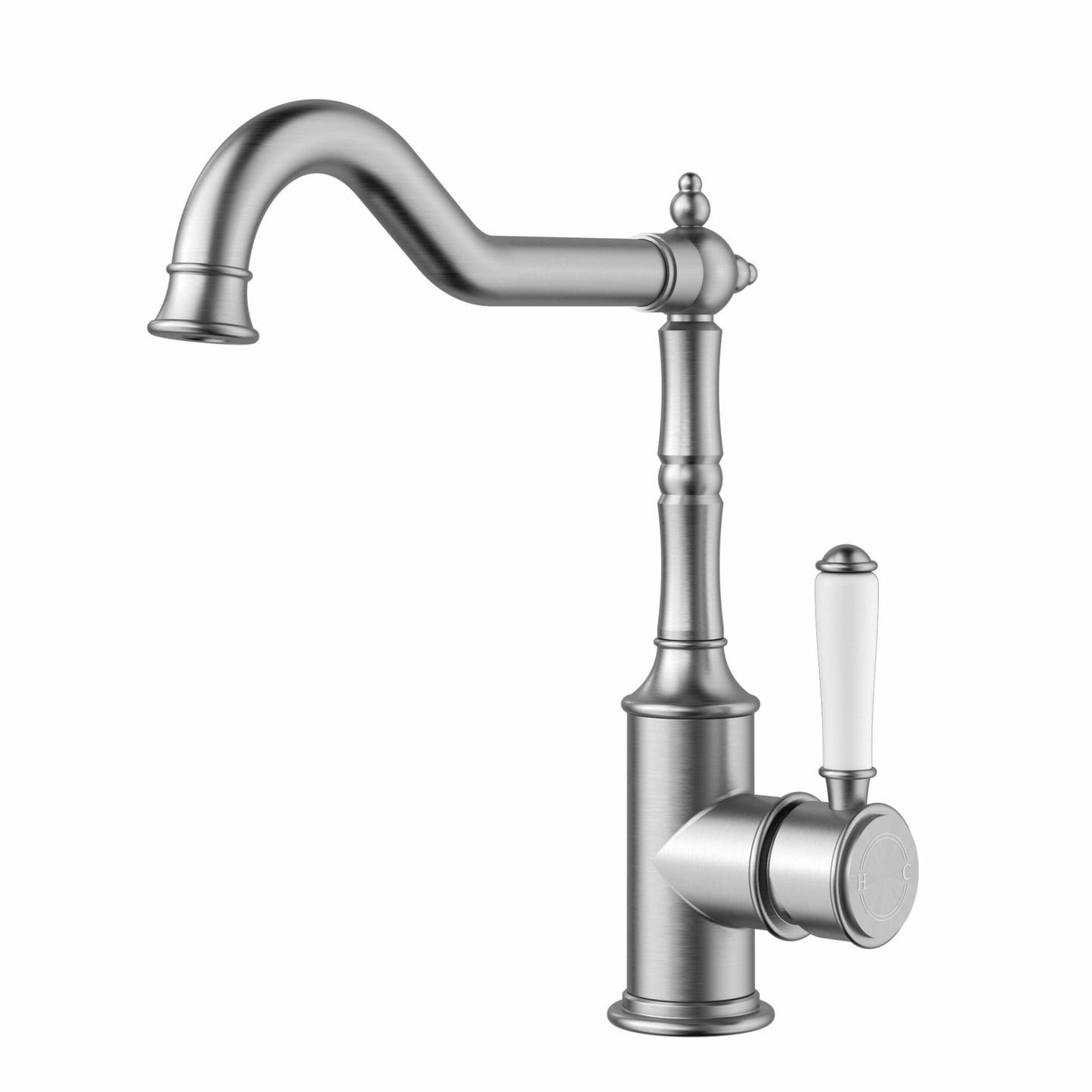 Clasico Sink Mixer Ceramic handle in Brushed Nickel