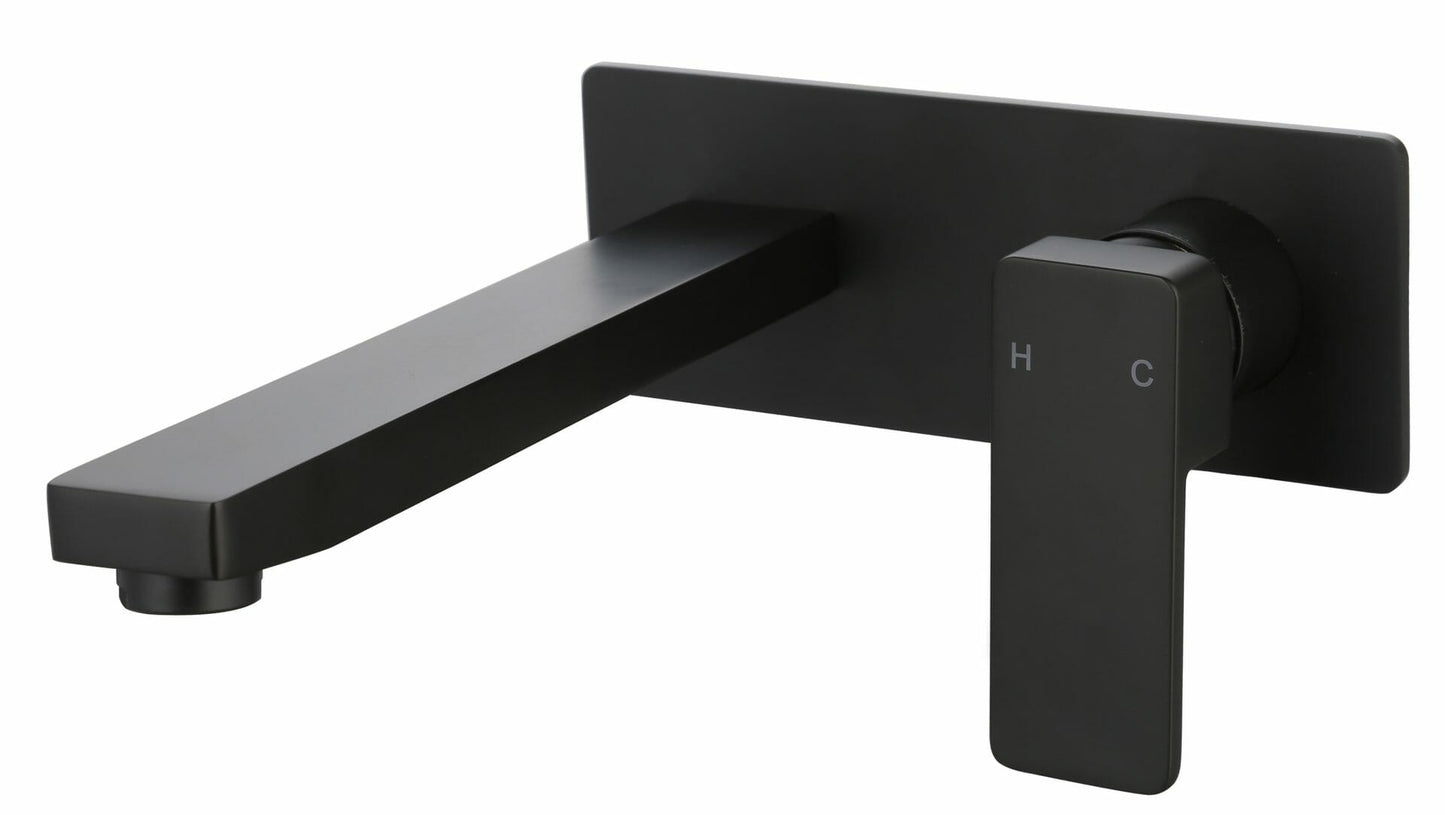 Ceram Wall Basin Mixer - Matt Black